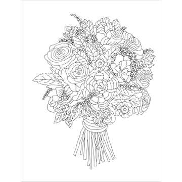 Stress Relief Flower Coloring Book For Adults: Beautiful and Relaxing Floral Designs, Arrangements, and Bouquets