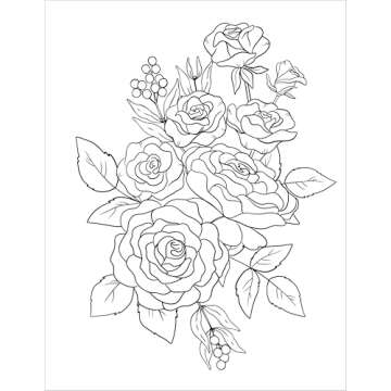Stress Relief Flower Coloring Book For Adults: Beautiful and Relaxing Floral Designs, Arrangements, and Bouquets