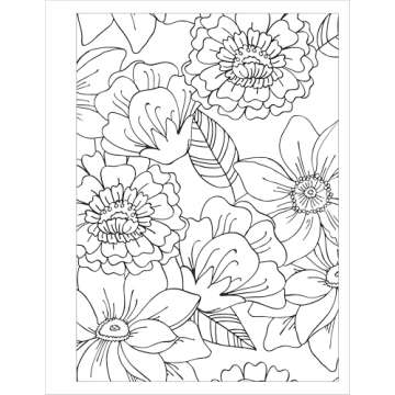 Stress Relief Flower Coloring Book For Adults: Beautiful and Relaxing Floral Designs, Arrangements, and Bouquets