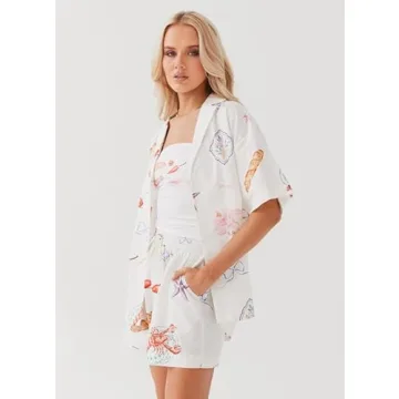 Y2K Summer Printed Shorts Set for Women