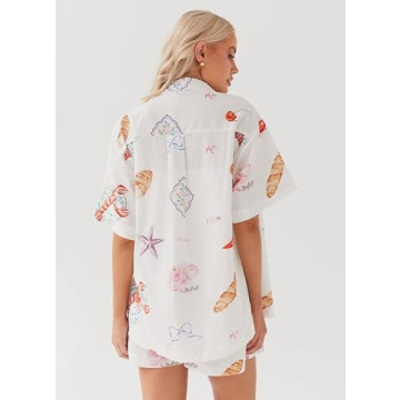 Y2K Summer Printed Shorts Set for Women