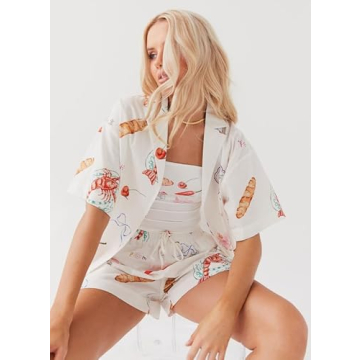 Y2K Summer Printed Shorts Set for Women