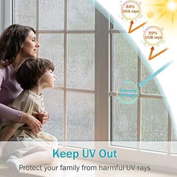 VELIMAX Rain Glass Window Film for Home Office Privacy Settings