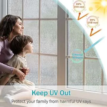 VELIMAX Rain Glass Window Film for Home Office Privacy Settings