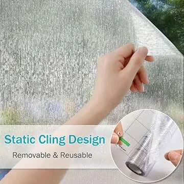 VELIMAX Rain Glass Window Film for Home Office Privacy Settings