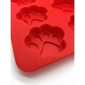 XL Dog Paw and Bone Mold Combo Pack - For Baking Paws and Bones - Silicone by MERRY BIRD