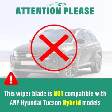 2022-2025 Hyundai Tucson Premium Windshield Wiper Blades Set - 26" 16" 11" Replacement