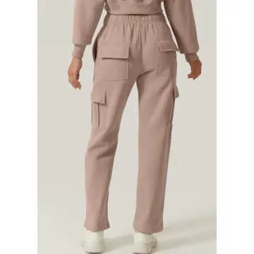 Stylish QINSEN Women's Fleece Jogger Sweatpants for Comfort