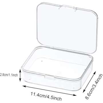 12 Pcs Mini Clear Plastic Storage Containers - Versatile Organizers for Small Items