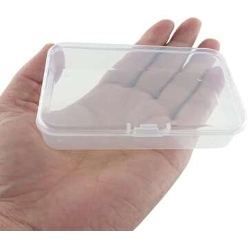 Mini Clear Plastic Storage Containers - 12 Pcs Pack