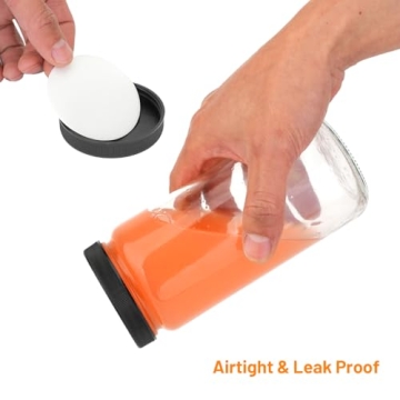 Luxfuel 6 Pack Glass Juicing Bottles with Lids