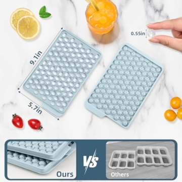 WIBIMEN Mini Ice Cube Trays for Tiny Nugget Ice Making