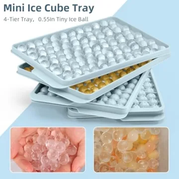 WIBIMEN Mini Ice Cube Trays for Tiny Nugget Ice Making