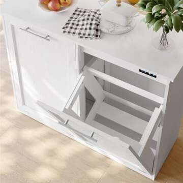 OLD CAPTAIN Modern Tilt Out Trash Cabinet for Kitchen