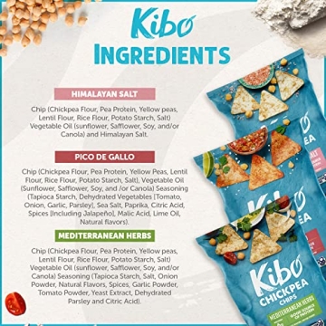 Kibo Chickpea Chips - Healthy Protein Snack Variety