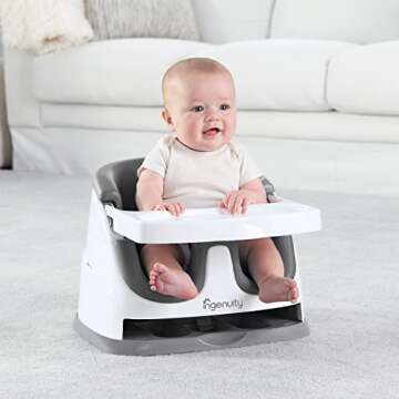 Ingenuity Baby Base 2-in-1 Seat - Slate - Booster Feeding Seat