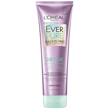 L'Oreal Paris EverPure Scalp Care + Detox Sulfate Free Shampoo for Color-Treated Hair, Anti-Dandruff...
