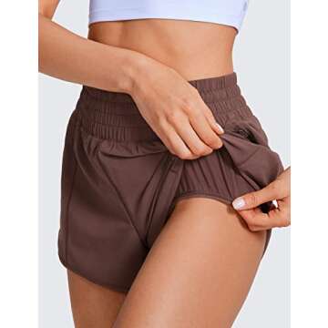 CRZ YOGA Quick Dry Running Shorts for Women with Pocket