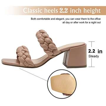 Athlefit Braided Heeled Sandals for Modern Elegance