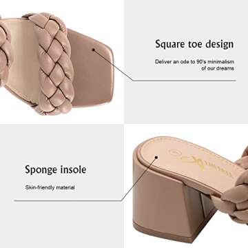 Athlefit Braided Heeled Sandals for Modern Elegance