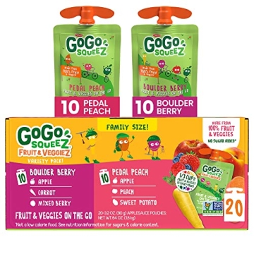 GoGo SqueeZ Variety Pack - Pedal Peach & Boulder Berry