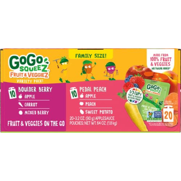 GoGo SqueeZ Variety Pack - Pedal Peach & Boulder Berry