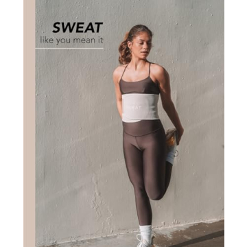 Sweet Sweat Toned Waist Trimmer for Women and Men | Premium Waist Trainer Belt to Help 'Tone' Your Stomach! (Quartz, Medium)