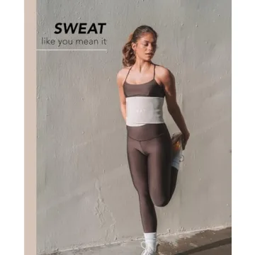 Sweet Sweat Toned Waist Trimmer for Women and Men | Premium Waist Trainer Belt to Help 'Tone' Your Stomach! (Quartz, Medium)