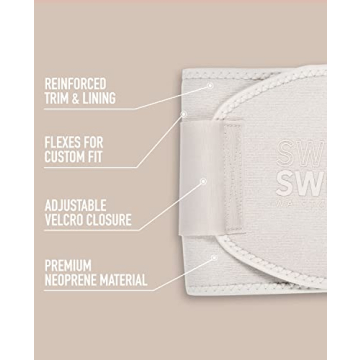 Sweet Sweat Toned Waist Trimmer for Women and Men | Premium Waist Trainer Belt to Help 'Tone' Your Stomach! (Quartz, Medium)