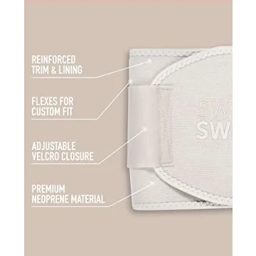 Sweet Sweat Toned Waist Trimmer for Women and Men | Premium Waist Trainer Belt to Help 'Tone' Your Stomach! (Quartz, Medium)