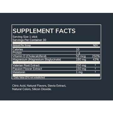 Rookie Wellness Sleep - Natural Sleep Aid with 180 mg of Magnesium Bisglycinate, 1 mg Melatonin, Valerian Root, & Passion Flower to Promote Tranquility & Sleep (30 Pack, BlackBerry Lemon)