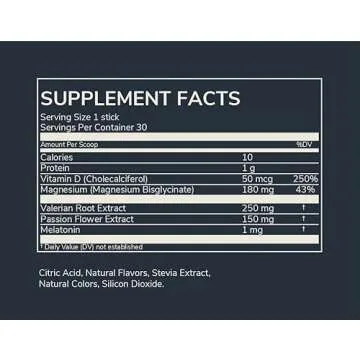 Rookie Wellness Sleep - Natural Sleep Aid with 180 mg of Magnesium Bisglycinate, 1 mg Melatonin, Valerian Root, & Passion Flower to Promote Tranquility & Sleep (30 Pack, BlackBerry Lemon)