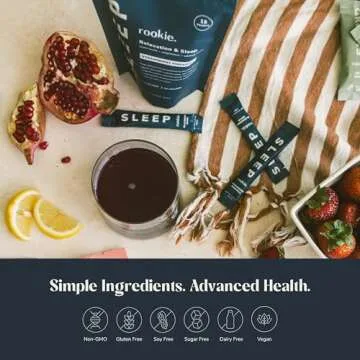 Rookie Wellness Sleep - Natural Sleep Aid with 180 mg of Magnesium Bisglycinate, 1 mg Melatonin, Valerian Root, & Passion Flower to Promote Tranquility & Sleep (30 Pack, BlackBerry Lemon)