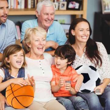 OPHRBU Basketball Sports Pillow Fluffy Soft Throw Pillow Toy ，18" Durable Sport Basketball Plush Toys,Plush Pillow Toys Gift for Kids Boy Girls Children Room Decoration