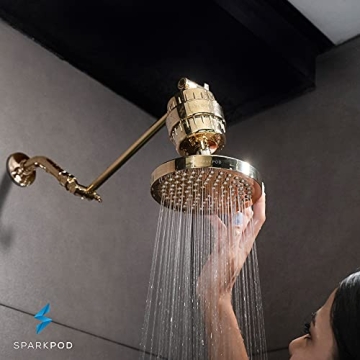 SparkPod High Pressure Rain Shower Head - Easy Install & Clean