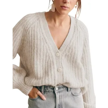 WEQULE Women Chunky Knit Cardigan Comfortable Stylish Wear