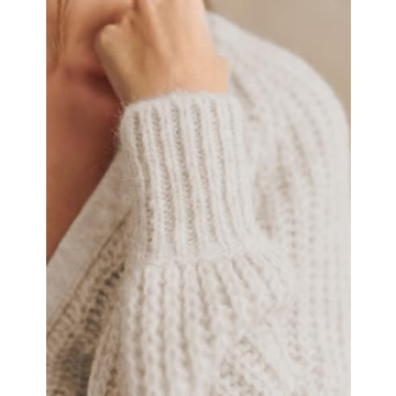 WEQULE Women Chunky Knit Cardigan Comfortable Stylish Wear