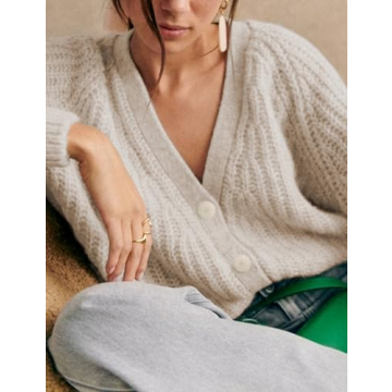 WEQULE Women Chunky Knit Cardigan Comfortable Stylish Wear