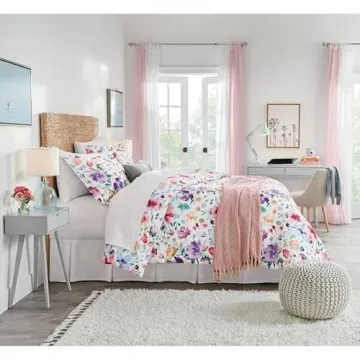 Decor Therapy Lola Round Knit Pouf, Off-White Charm