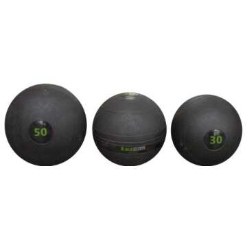 RAGE Fitness Slam Ball (10lb, 15lb, 20lb, 25lb, 30lb, 35lb, 40lb - SOLD INDIVIDUALLY), Cross Training, Strength Training, Wall Ball, Weighted Slamball, Black