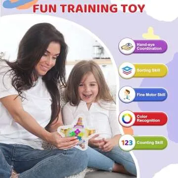 Color Sorting Sensory Toys for Toddlers, Color Matching Fidget Toys for Calm Down, Preschool Learning & Educational Montessori Toys Fine Motor Skills Game for Kids Boys Girls Ages 3-5