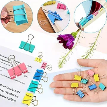 Versatile Colored Office Clips Set for Document Organization
