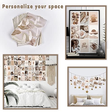 Beige Boho Wall Collage Kit for Creative Spaces