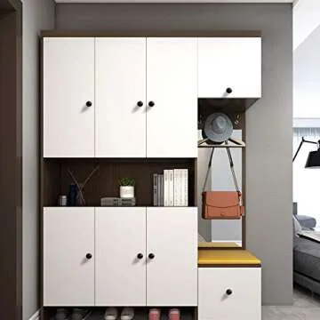 goldenwarm 10 Pack 1-1/4 inch Dresser Cabinet Knobs Matte Black Zinc Alloy Drawer Knobs Handles Knobs for Dresser Drawers