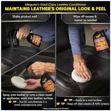 Meguiar's G55153 Leather Care Kit, Includes Gold Class Leather & Vinyl Cleaner, Gold Class Leather Conditioner, Microfiber Applicator Pad and Supreme Shine Microfiber Towel