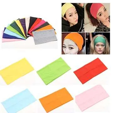 Yeshan 12 Pack of 5 Inch Athletic Headbands - Stylish & Comfortable for Any Activity