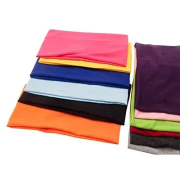 Yeshan 12 Pack Wide Athletic Headbands in Candy Colors