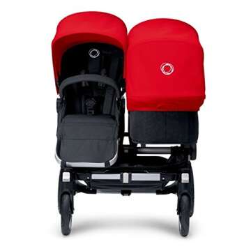 Bugaboo Donkey Twin Stroller Set - Aluminum & Black Essentials