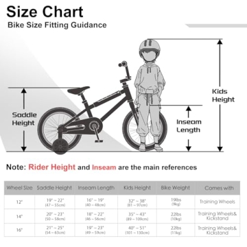 cubsala 12 Inch Kids Bike BMX Style Bicycle with Training Wheels Coaster Brake for 1 2 3 4 Years Old Toddlers Boys Girls, Black
