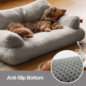 Fluffy MEWOOFUN Cat Bed - Washable Pet Sofa for Indoor Use
